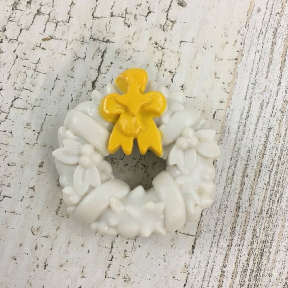 Bluey CHRISTMAS WREATH Yellow White for Figure Play Set Home Holiday Blue NEW